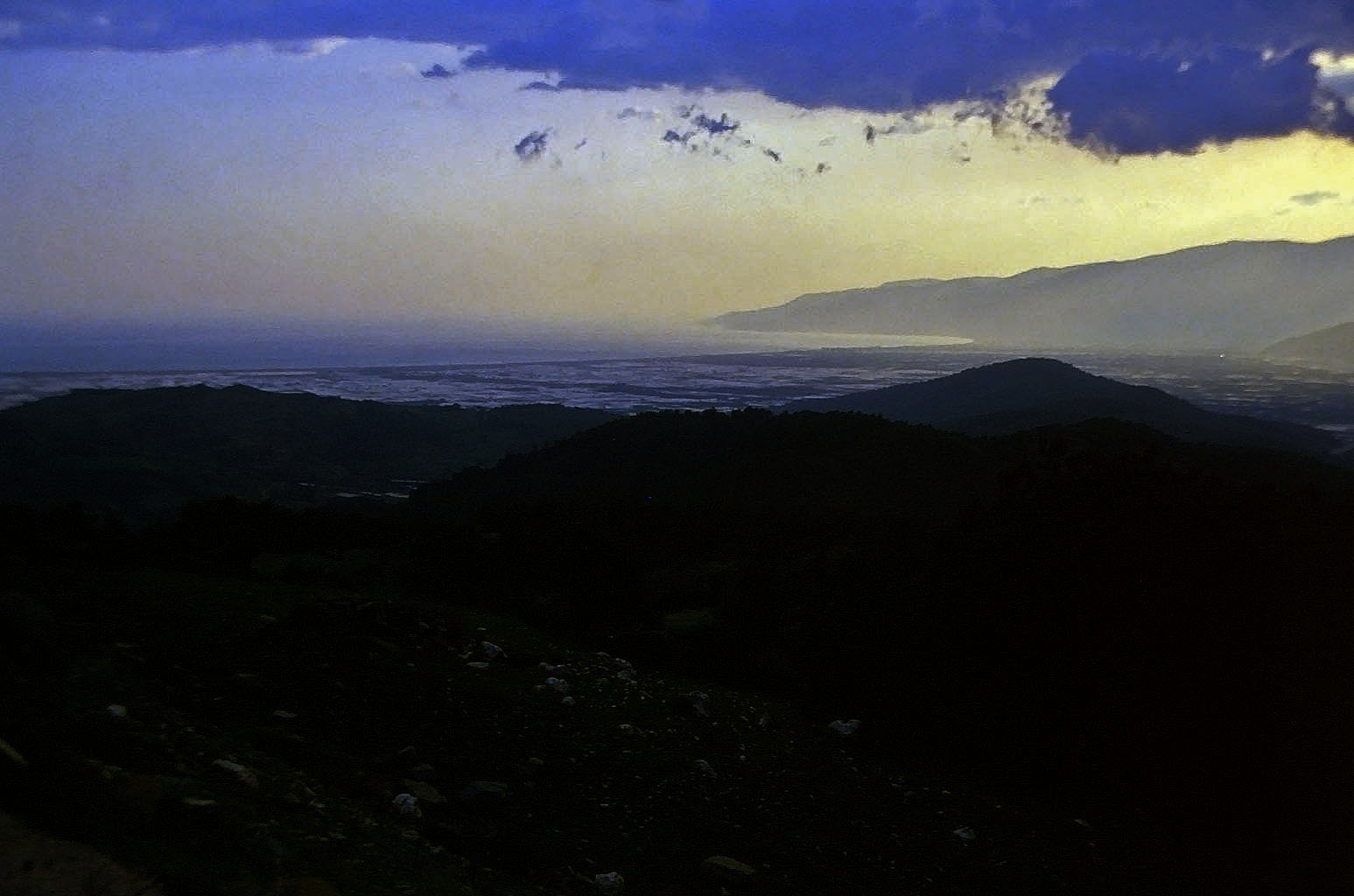 19.04.1993 | vor Finike | Sonnenuntergang über der Bucht von Finike